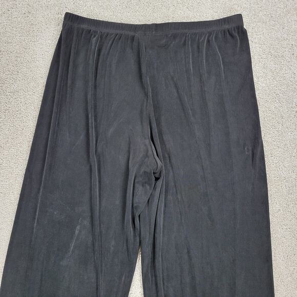 Chicos Travelers Wide Leg Pants Womens 3/XL Short Black Wrinkle Resistant Flowy - Picture 9 of 11
